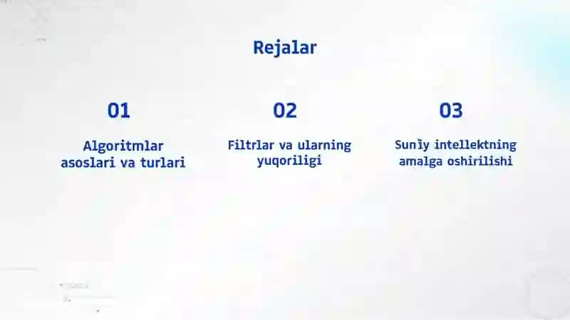 Algoritmlar, filtr va sunʼiy intellekt bilan ishlash 2