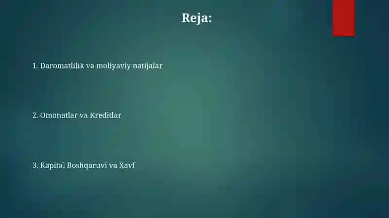 Tijorat banklari operatsiyalari 2