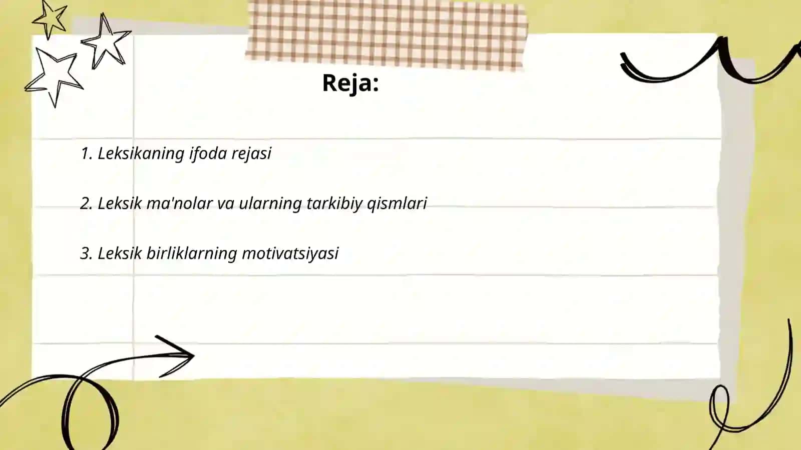 Leksikaning ifoda hamda mazmun plani 2