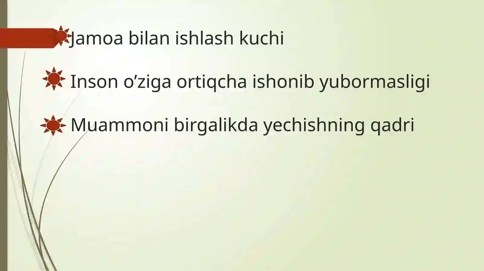 JAMOA BILAN ISHLASH KUCHI 2