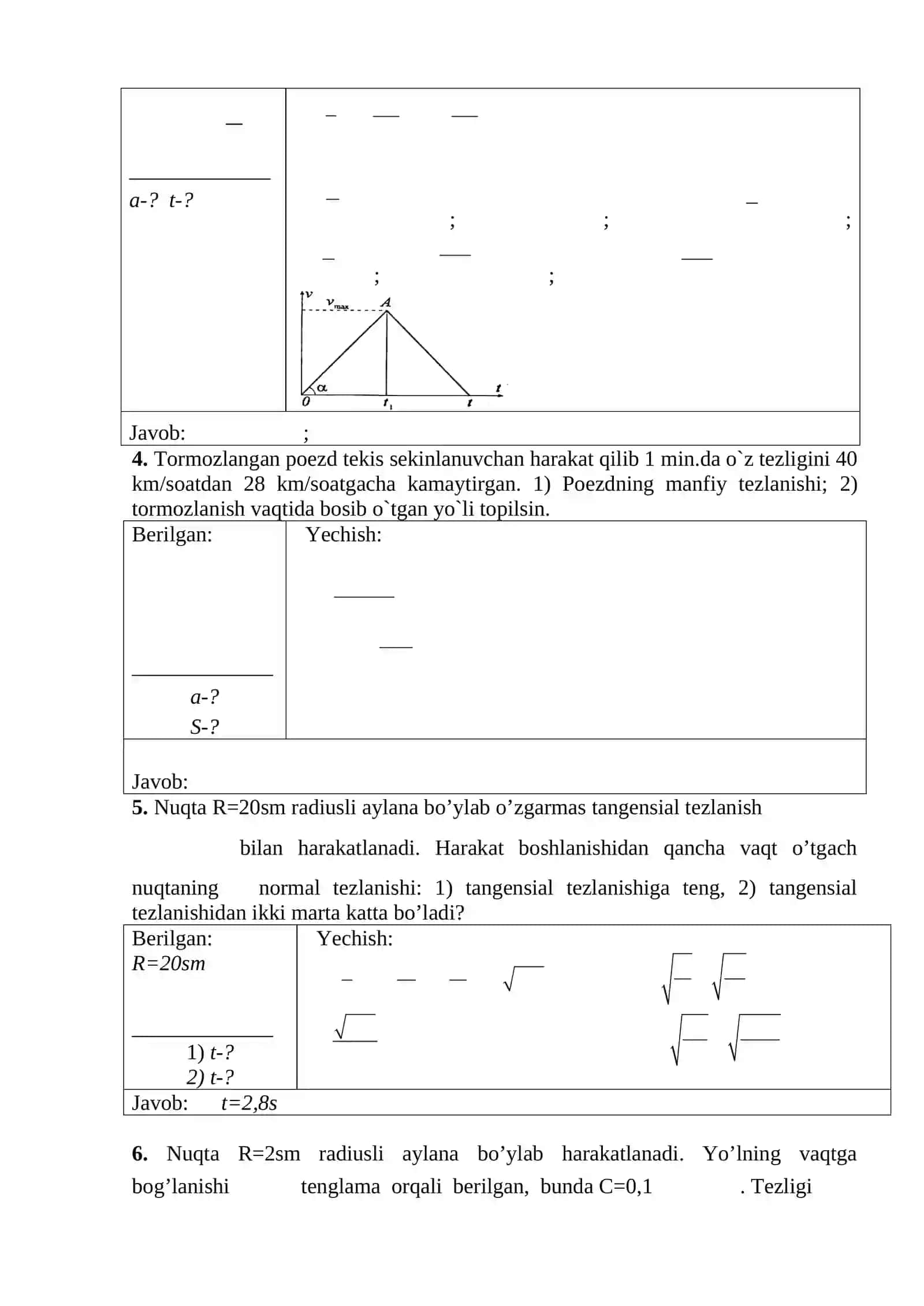 Kinematika asoslari 2