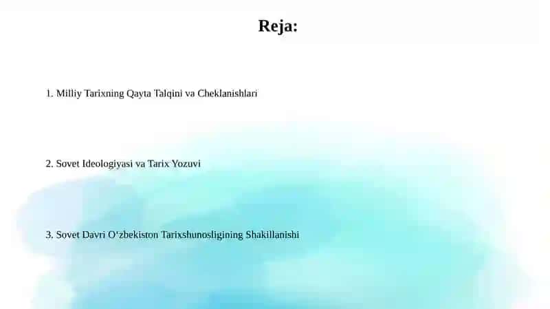 Sovetlar davrida Ozbekiston tarixshunosligi 2