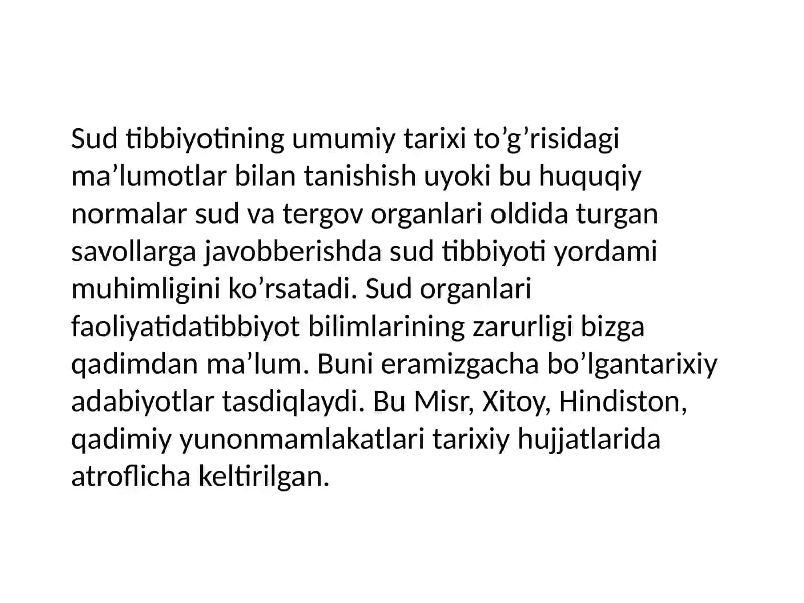 Sud Tibbiyoti tarixi 2
