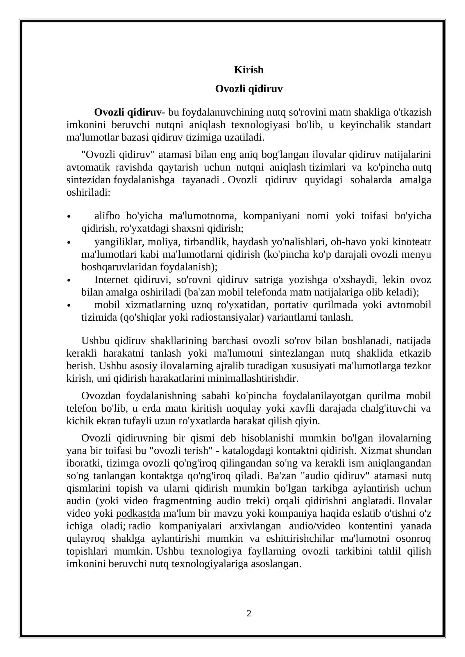 Ovozli qidiruv va ovozli yordamchilar 2