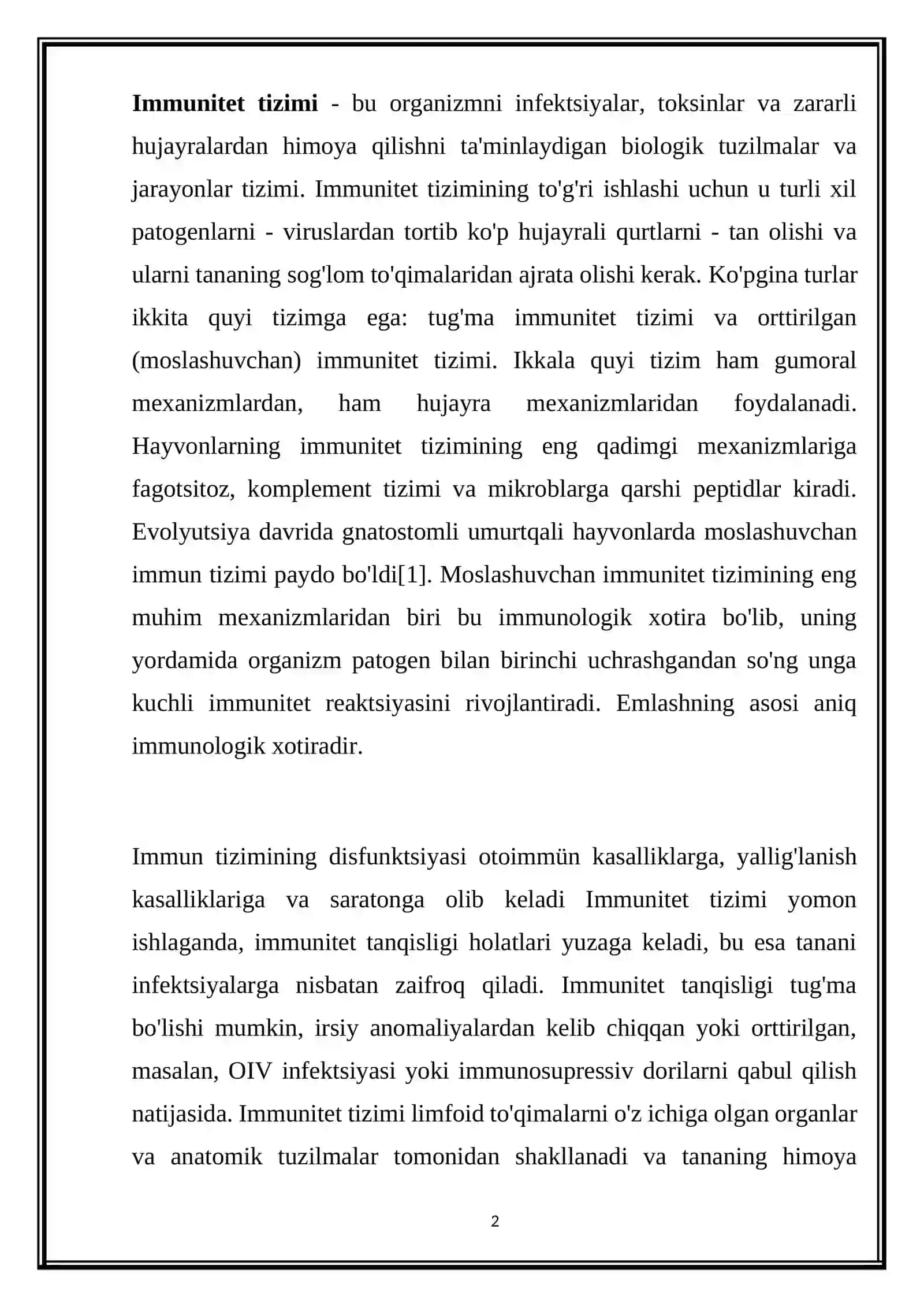 Immunologik sistema 2