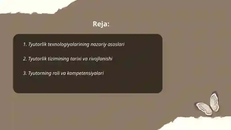 Tyutorlik texnologiyalari 2