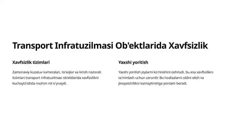Transport Xizmatlarida Xavfsizlikni Ta'minlash 2