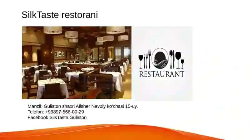Turizmda ovqatlanish korxonalarini tashkil etish 2