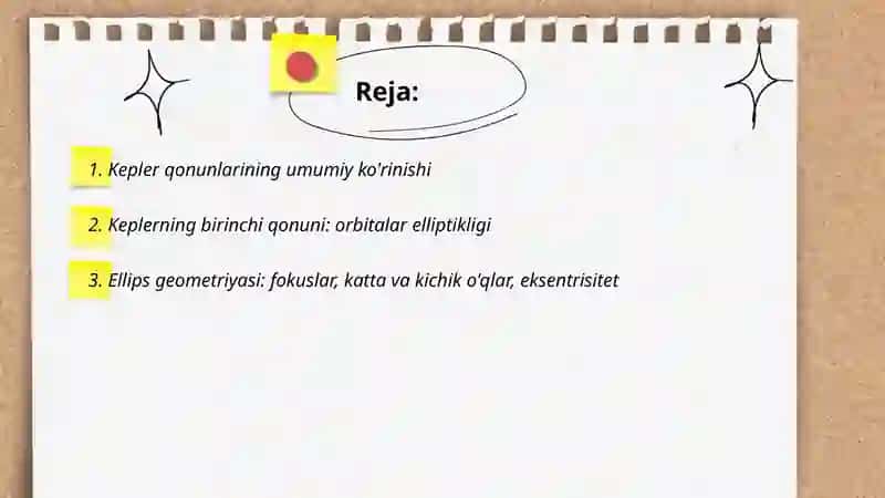 Kepler qonunlari 2