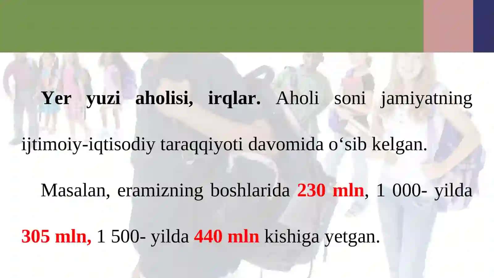 Yer yuzi aholisi, irqlar 2