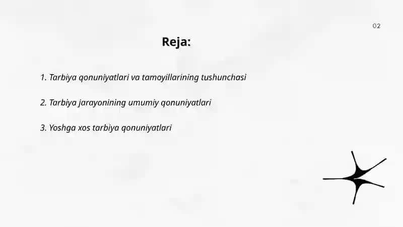 Tarbiya qonuniyatlari va tamoyillari 2
