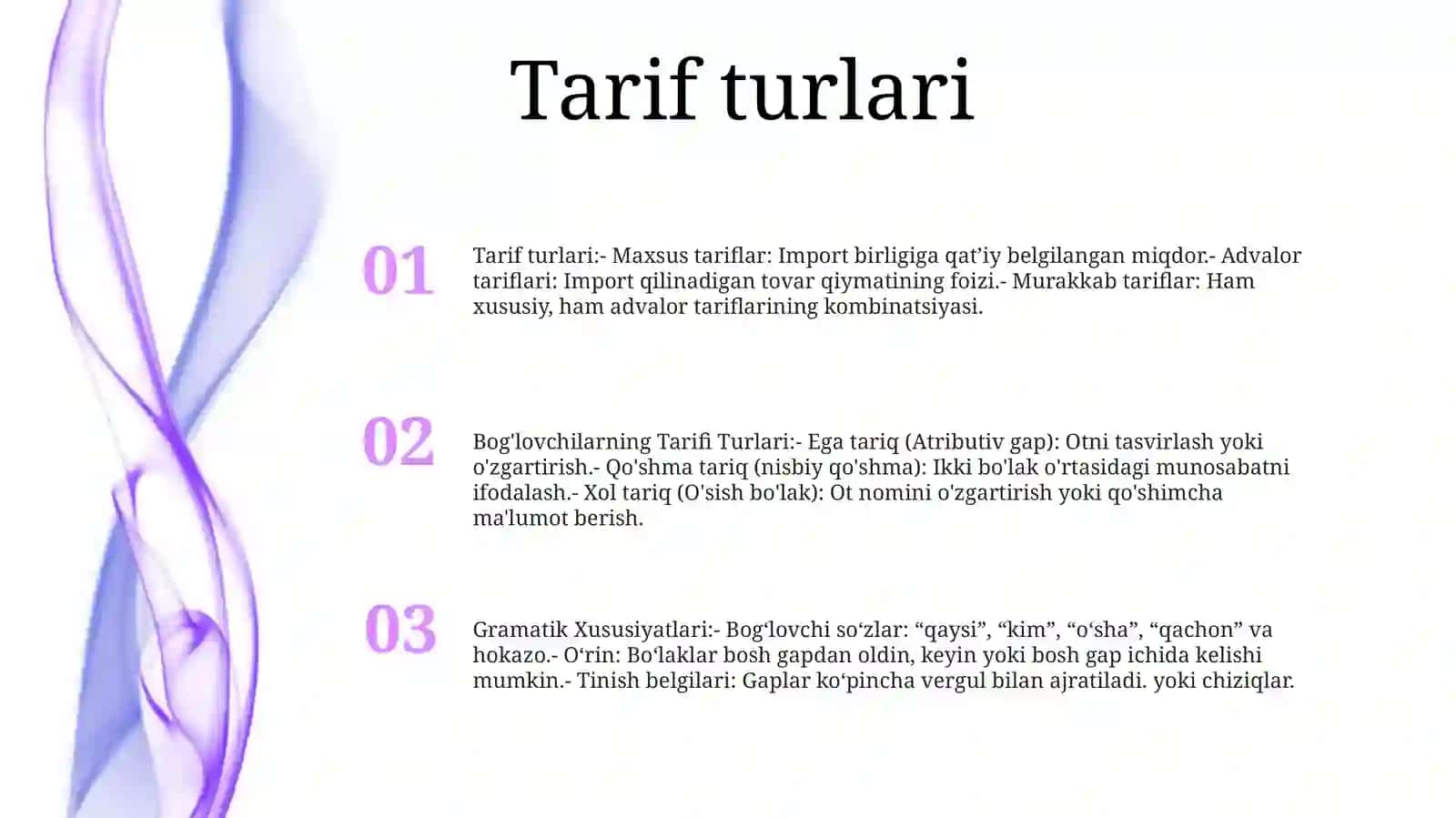 Boģlovchilarning Tarifi Turlari VaGramatikXususiyatlari 2