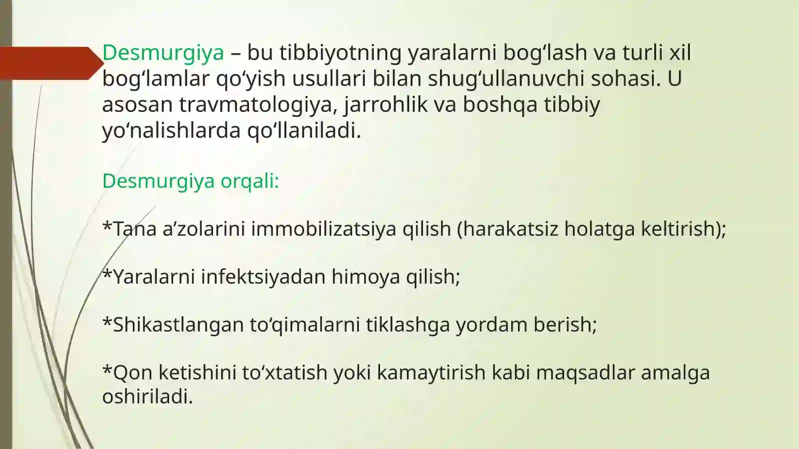 Tibbiy Immobilizatsiya 2
