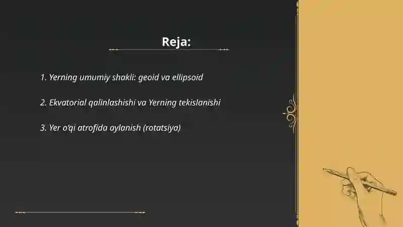Yerning shakli va harakati 2