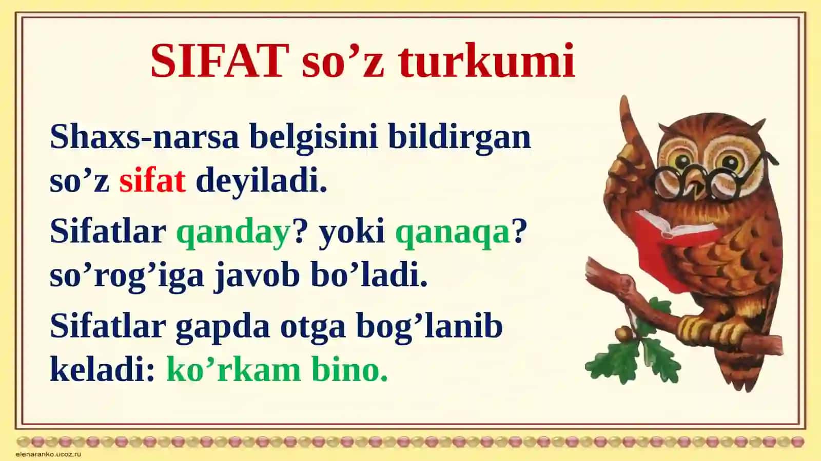 Sifat yasovchi qo’shimchalar 2