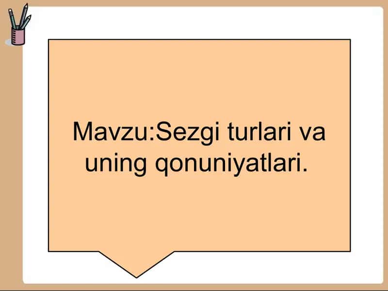 Sezgi turlari va uning qonuniyatlari 2