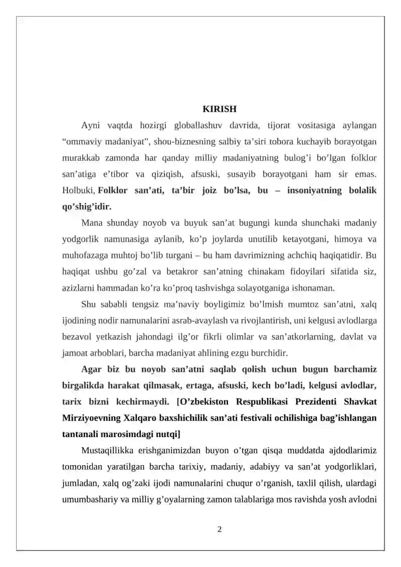 XALQ MUSIQASINING UMUMNAZARIY MASALALARI 2