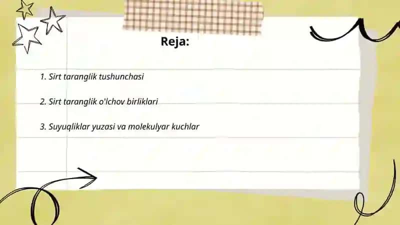 Sirt taranglikning asosiy tushunchalari 2
