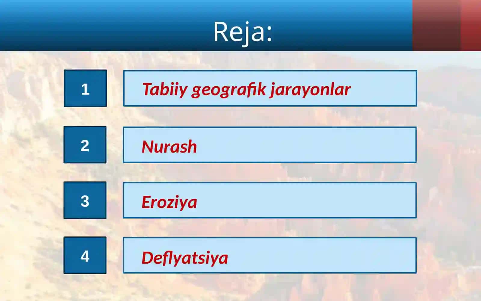 Tabiiy geografik jarayonlar 2
