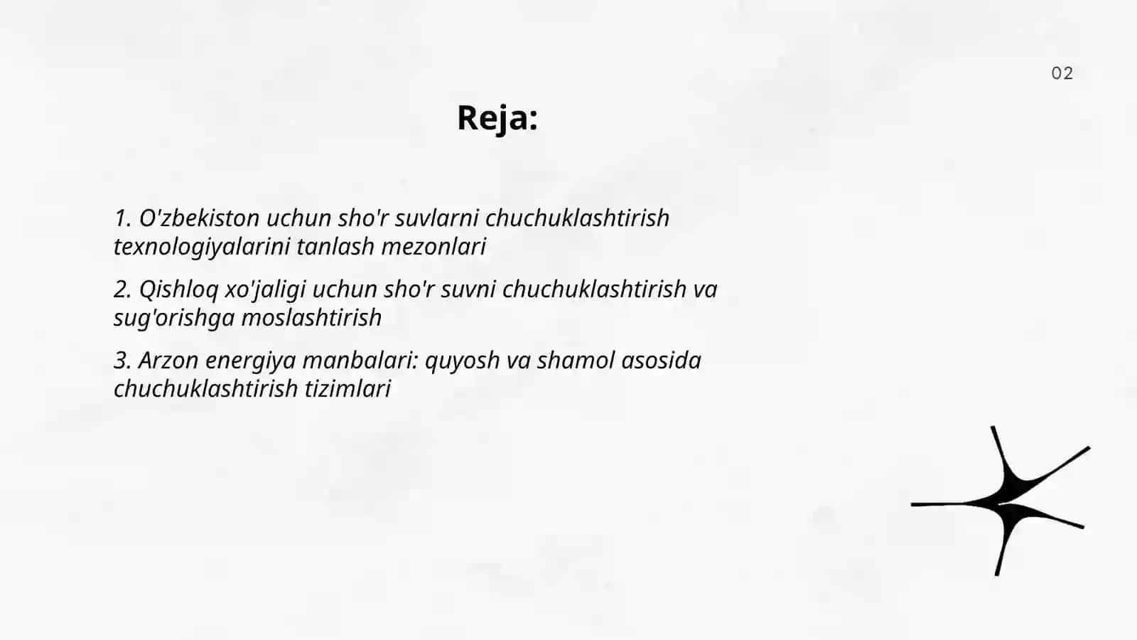 O'zbekiston sharoitida sho'r suvlarni chuchuklashtirish g'oyasini yaratish 2