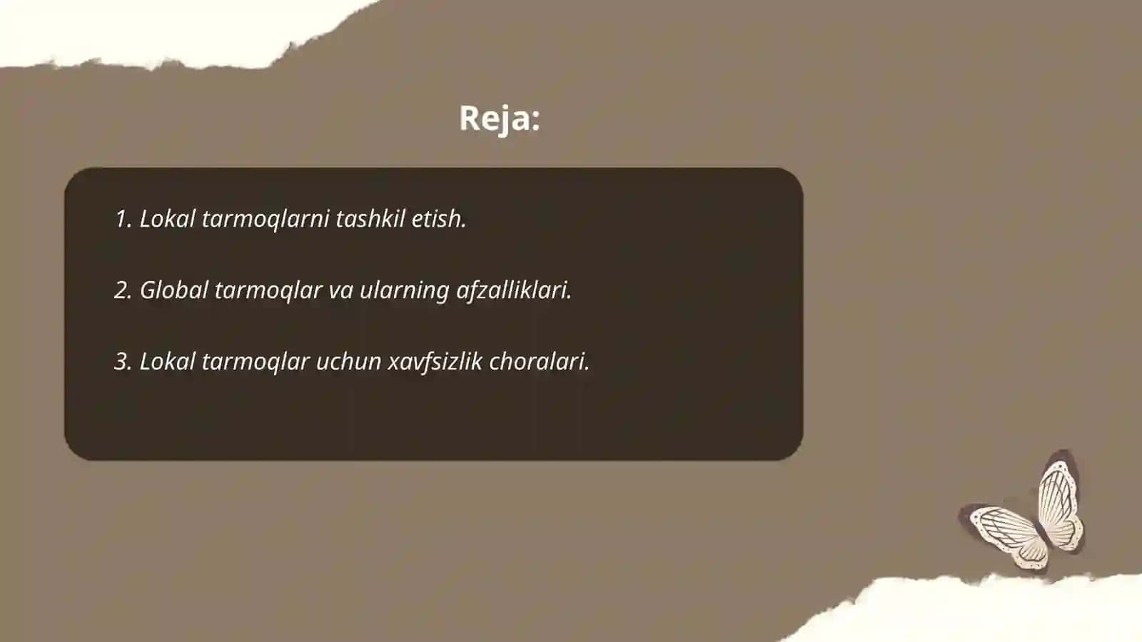 Lokal va Global tarmoqlari 2