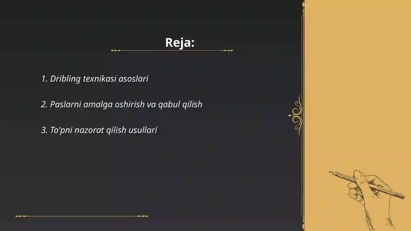 Dribling texnikasi asoslari 2