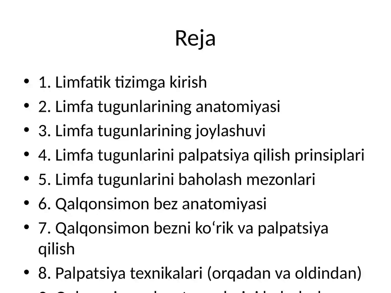 Limfatik tugunlar va qalqonsimon bez palpatsiyasi 2