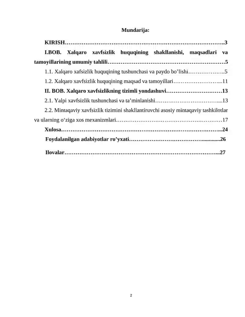 Xalqaro xavfsizlik huquqi 2