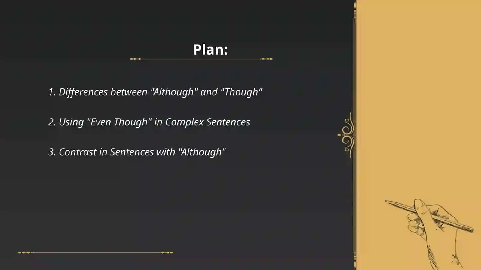 Differences between "Although" and "Though" 2