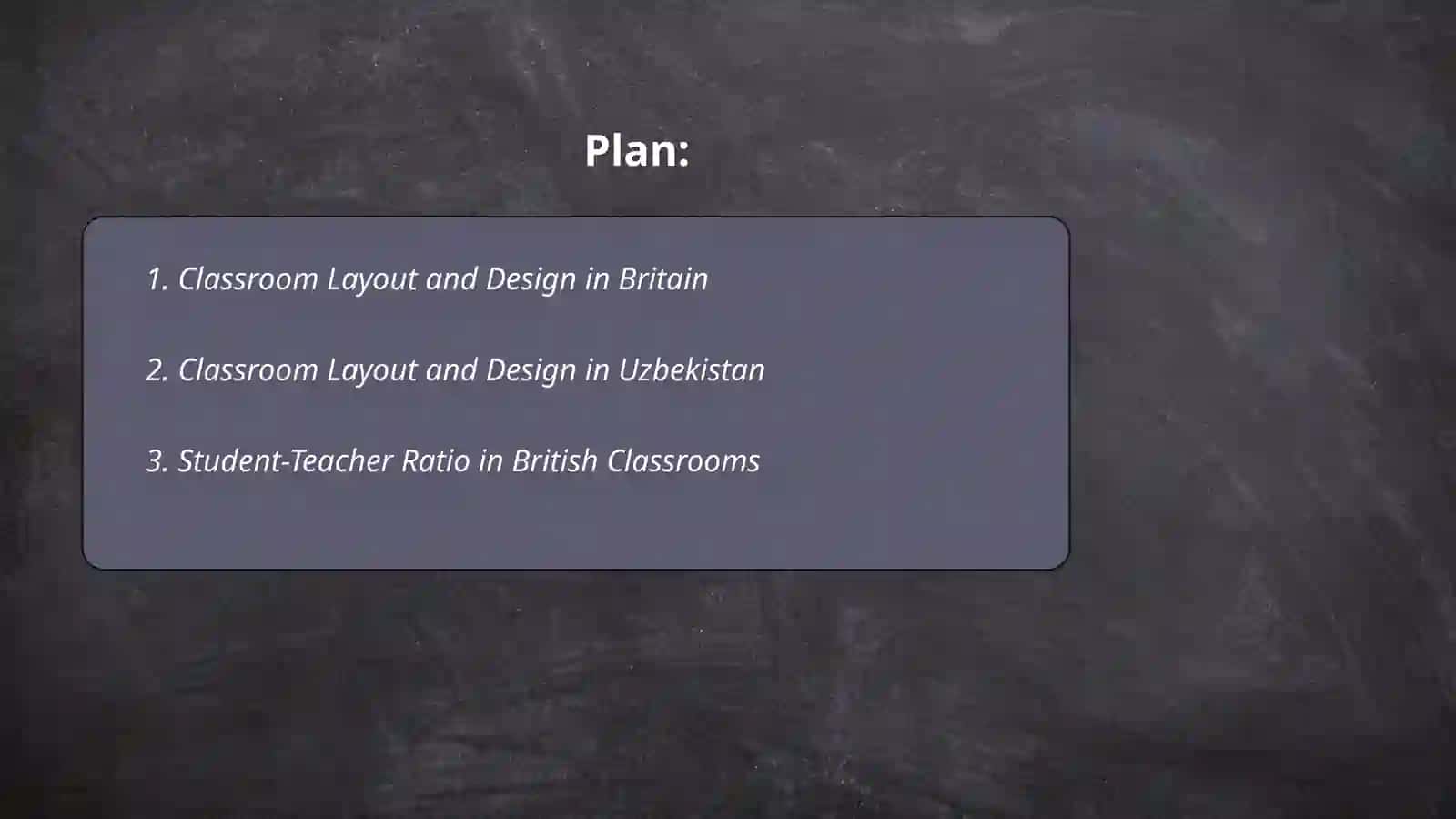 Classroom Layout and Design in Britain 2