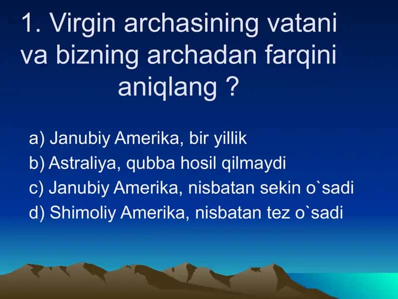 OCHIQ URUG'LILAR BO'LIMI 2
