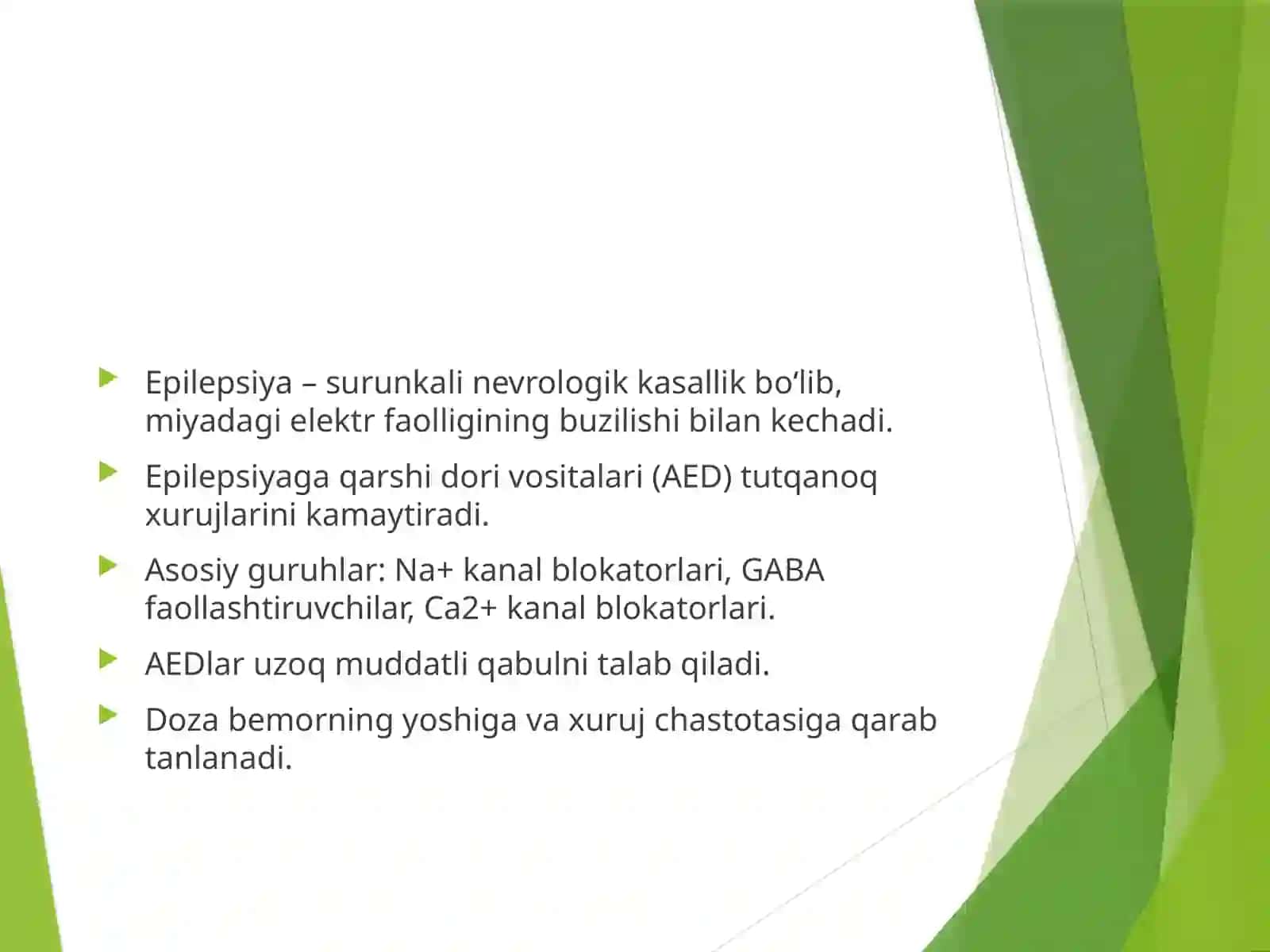 Epilepsiyaga qarshi dorilar 2