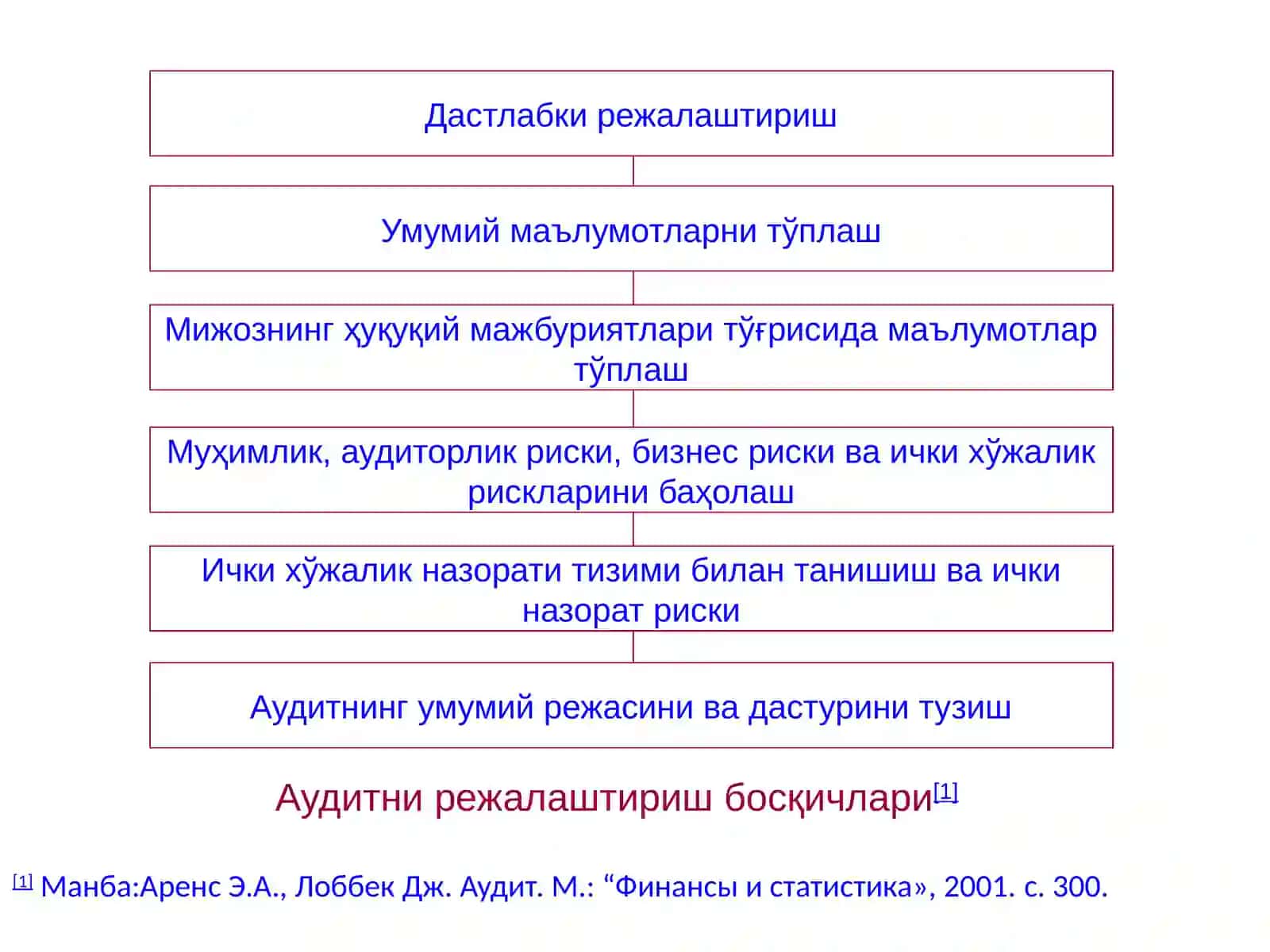 Аудитни текширишни режалаштириш 2