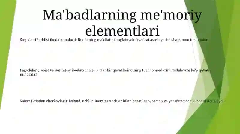 Jahon Dinlari Ibodatxonalari Arxitekturasi 2