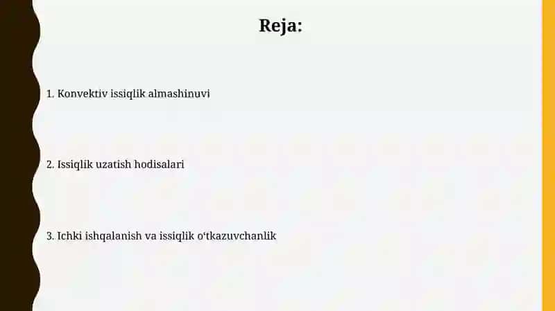 Issiqlik o'tkazuvchanlik 2
