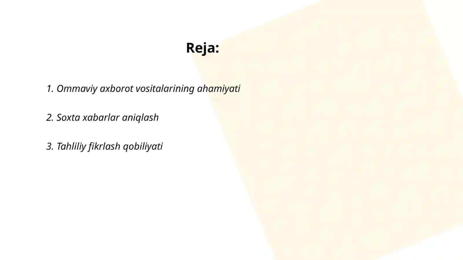 Ommaviy axborot vositalari (OAV) 2