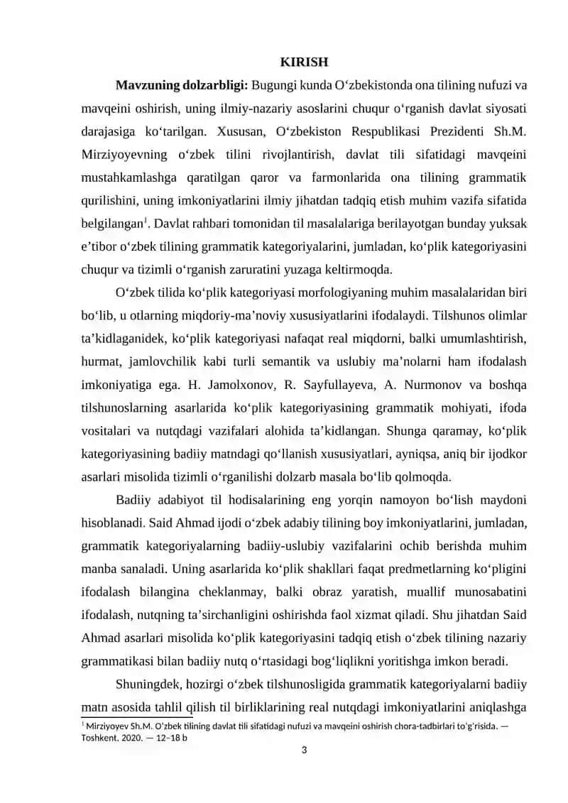 O‘ZBEK TILIDA KO‘PLIK KATEGORIYASI (S. AHMAD ASARLARI MISOLIDA) 2