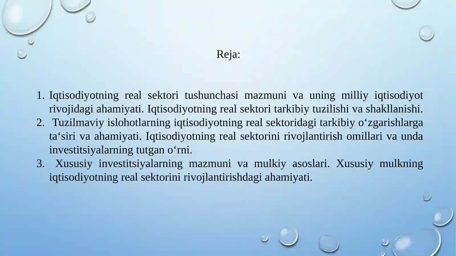 Xususiy investitsiyalar mazmuni 2