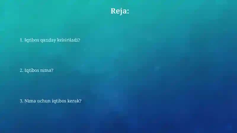 Iqtibos nima? 2