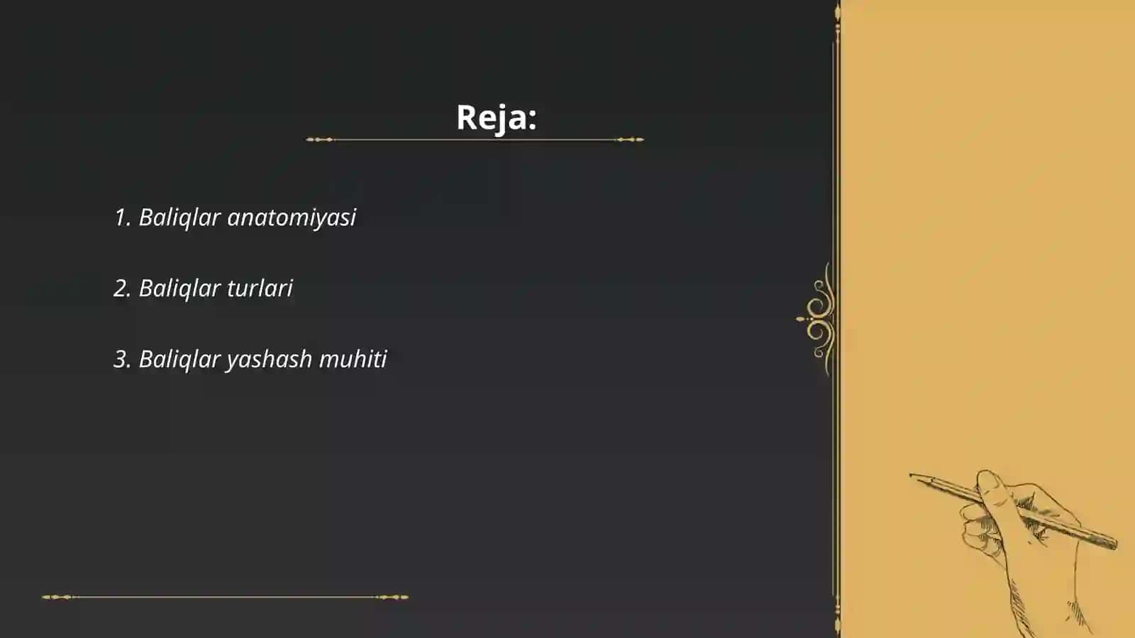 Baliqlar anatomiyasi 2