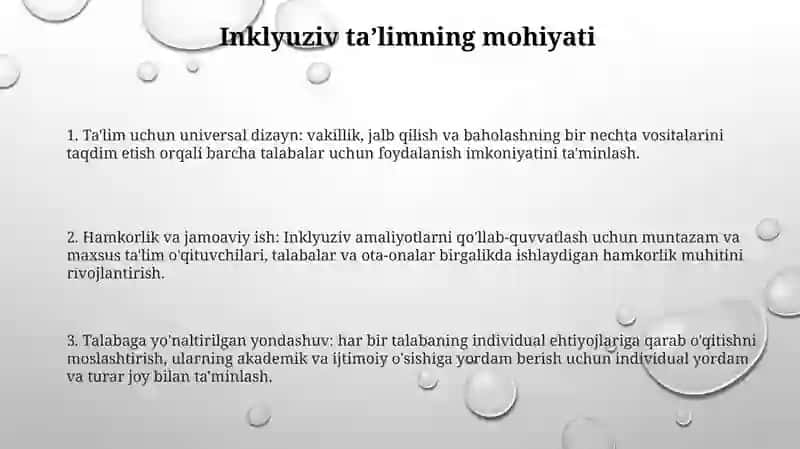 Inklyuziv Ta'lim Konsepsiyasi 2