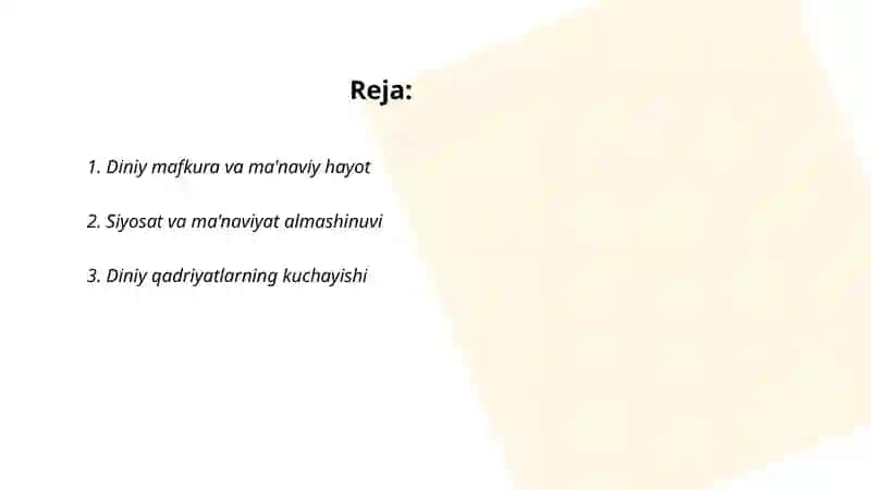 Diniy va siyosiy mafkura ta'siri 2