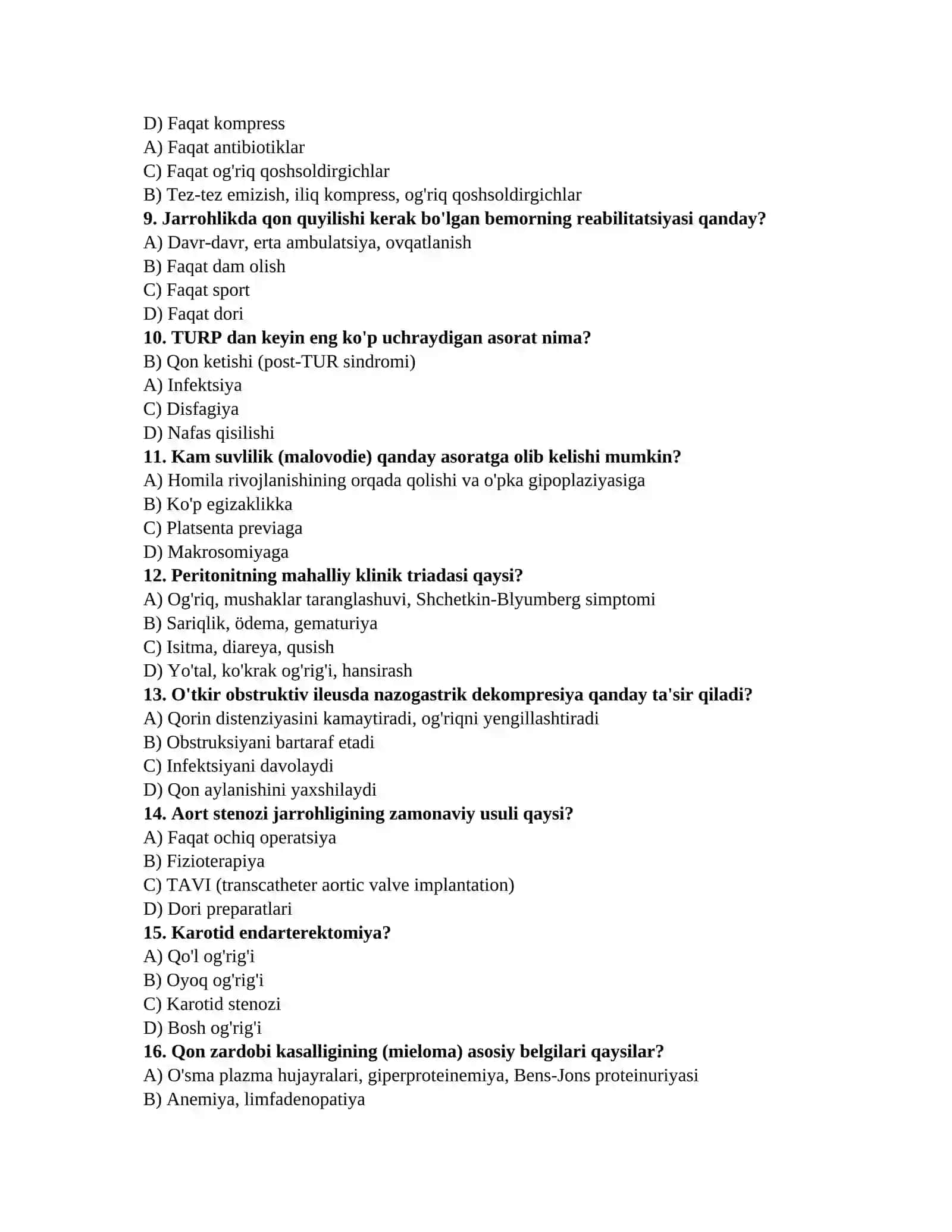 Mikroskopiya testlari 2