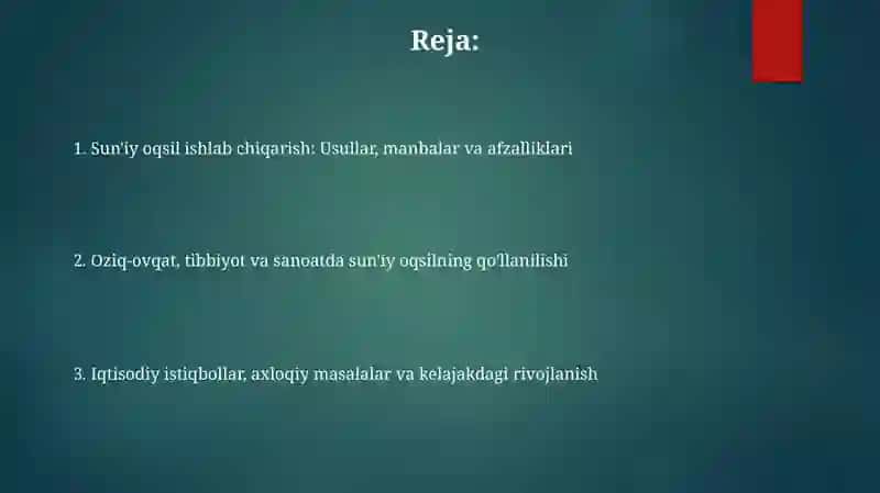 Sun'iy oqsil ishlab chiqarishi 2