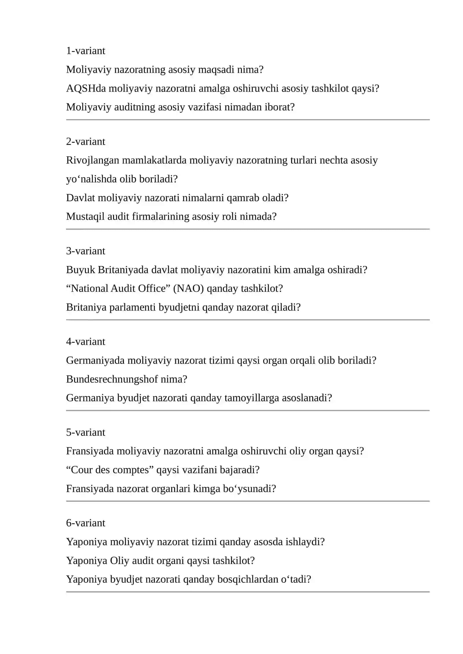 Rivojlаngаn mаmlаkаtlаrdа moliyaviy nаzorаt 2