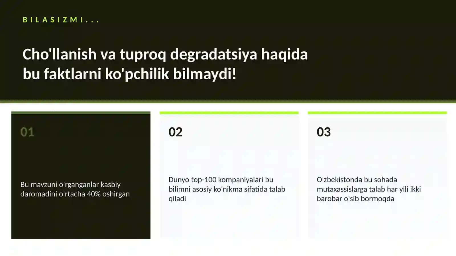 Cho'llanish va tuproq degradatsiya 2