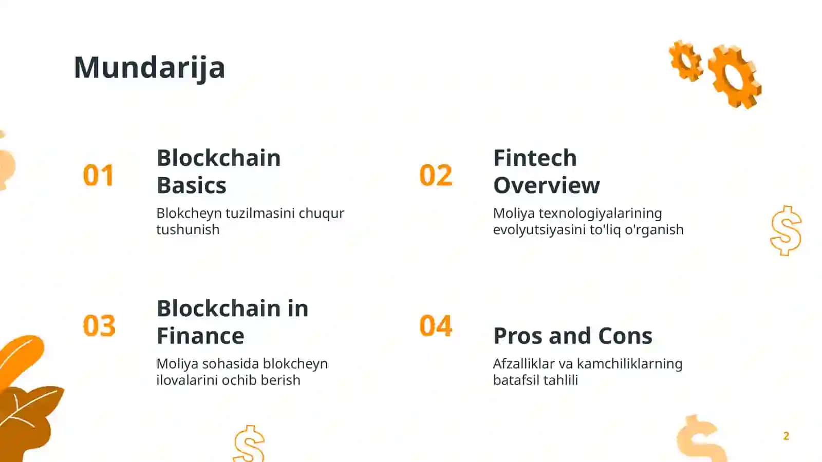 Blockchain & Moliyaviy texnologiyalar 2