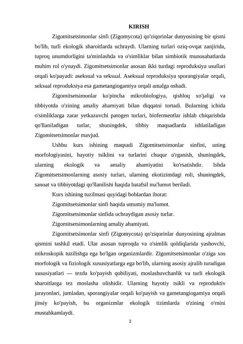 Zigomitsetsimonlar sinfi 2