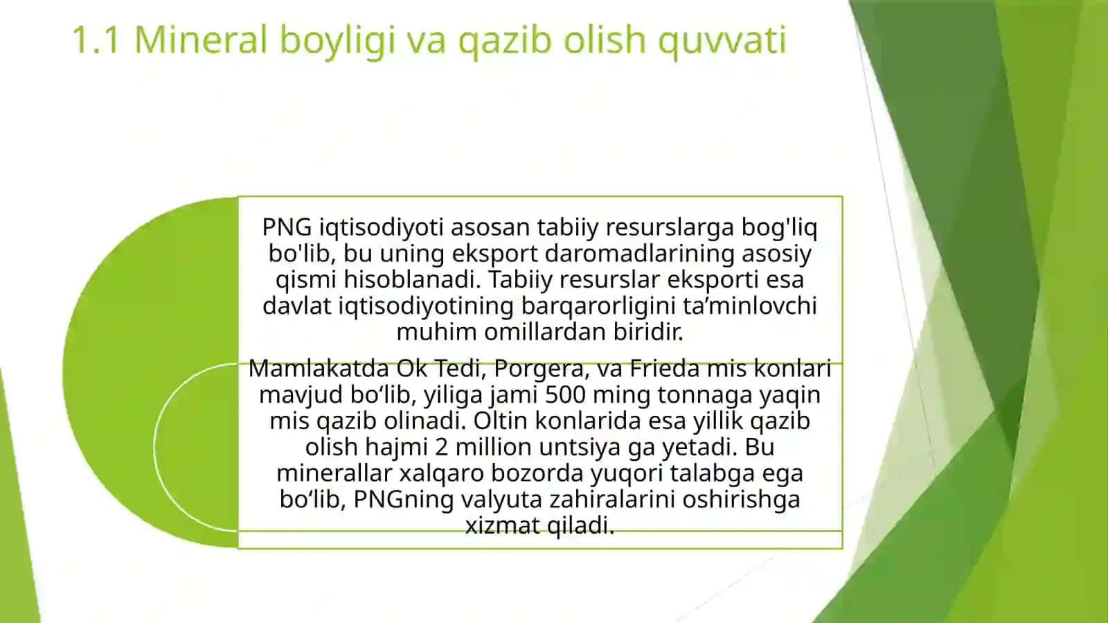 Yangi Gvineya iqtisodiyoti 2