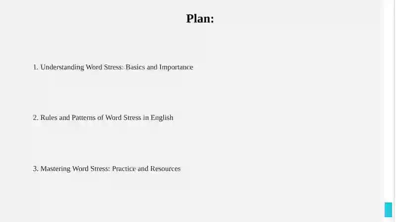Word Stress in English 2